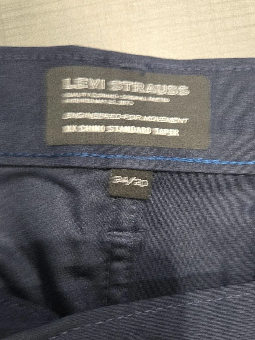 Levi's Tech XX Chino Standard Taper in Navy Blue 34x30